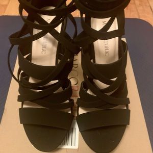 Brand new strappy black Marco Republic stilettos.